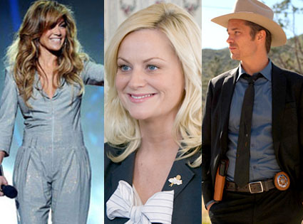 Justified, Timothy Olyphant, Jennifer Lopez, American Idol, Amy Poehler, Parks & Recreation Justified, Timothy Olyphant, Jennifer Lopez, American Idol, Amy Poehler, Parks & Recreation